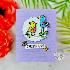 Hero Art Cling Stamp - From The Vault Spring - Positive Script Bold Prints