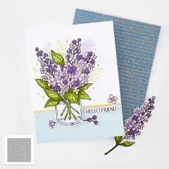 Hero Art Cling Stamp - Spring Meadow - Birdsong Script