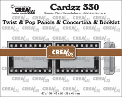 CREAlies Cardzz - Nr. 330 - Twist & Pop A5 Panels & Concertina Card & Booklet Filmstrip