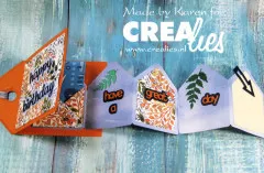 CREAlies Cardzz - Nr. 332 - Twist & Pop A6 Panels & Concertina Card & Booklet House