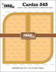 CREAlies Cardzz - Nr. 543 - Gatefold Card with 2 Rounded Corners