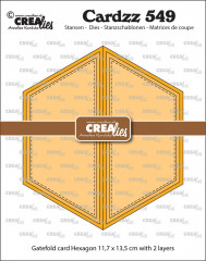 CREAlies Cardzz - Nr. 549 - Gatefold Card Hexagon