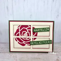 CREAlies Cardzz - Nr. 566 - Frame & Inlay Isabel Rechthoek