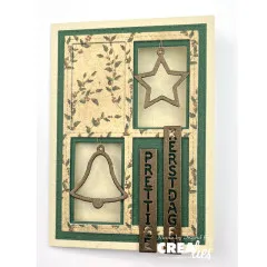 CREAlies Cardzz - Nr. 566 - Frame & Inlay Isabel Rechthoek