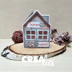 CREAlies Cardzz - Nr. 627 - Double Card House with Windows