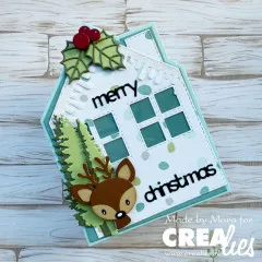 CREAlies Cardzz - Nr. 627 - Double Card House with Windows