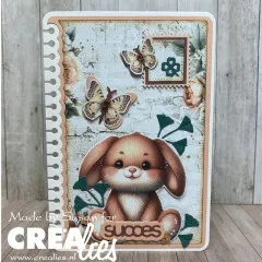 CREAlies Cardzz - Nr. 630 - Double Card Notebook with Rounded Corners