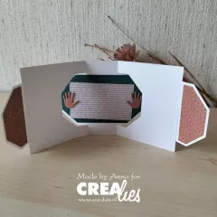 CREAlies On The MOVE Nr. 28 - Design S - Triangle Fold Card Half Octagons