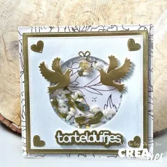 Crea-Nest-Lies XXL Stanze - Nr. 166 - Circles with Little Diagonal Stripes