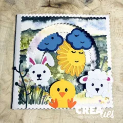 Crea-Nest-Lies XXL Stanze - Nr. 171 - Quadrat mit Briefmarkenrand