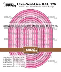 Crea-Nest-Lies XXL Stanze - Nr. 175 - Elongated Ovals with Little Stripes