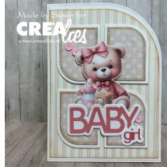 Crea-Nest-Lies XXL Stanze - Nr. 179 - Rectangle with One Rounded Corner and Little Stripes