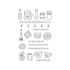 Hero Arts Clear Stamps - Retro Kitchen - On the Shelf