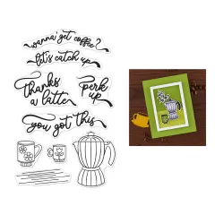 Hero Arts Clear Stamps - What's Brewing - Perk Up