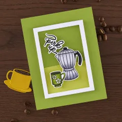 Hero Arts Clear Stamps - What's Brewing - Perk Up