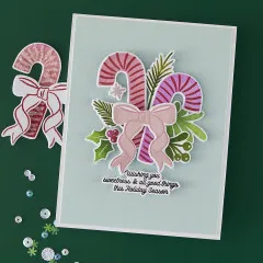 Hero Arts Clear Stamps - Candy Cane Season - Candy Cane Swag