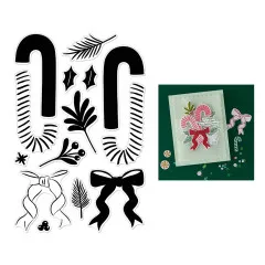 Hero Arts Clear Stamps - Candy Cane Season - Candy Cane Swag