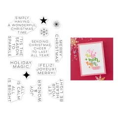Hero Arts Clear Stamps - Very Merry - Modern Holiday Greetings