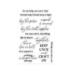 Hero Arts Clear Stamps - We All Have Baggage - Keep Calm Sentiments by Sheri Ballantyne
