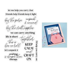 Hero Arts Clear Stamps - We All Have Baggage - Keep Calm Sentiments by Sheri Ballantyne