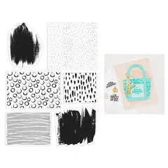 Hero Arts Clear Stamps - Tote-ally Awesome - Background Builder