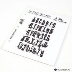 Cling Stamps by Tim Holtz - Grunge Alphabet