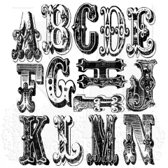 Cling Stamps by Tim Holtz - Cirque Alphabet