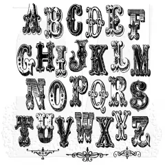 Cling Stamps by Tim Holtz - Mini cirque alpha