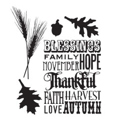 Cling Stamps by Tim Holtz - Thankful Silhouettes