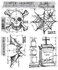 Cling Stamps Tim Holtz - Halloween Blueprint