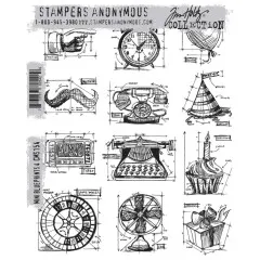 Cling Stamps Tim Holtz - Mini Blueprints 4