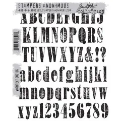Cling Stamps by Tim Holtz - Worn Text
