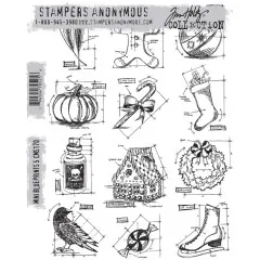 Cling Stamps Tim Holtz - Mini Blueprints 5