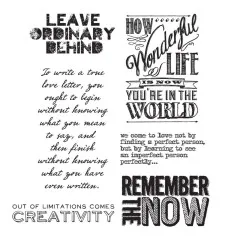 Tim Holtz Cling Stamps - Random Quotes