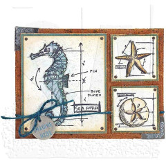 Tim Holtz Cling Stamps - Mini Blueprints 6