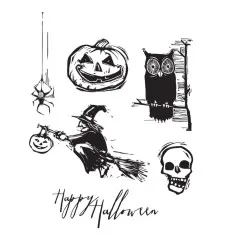 Tim Holtz Cling Stamps - Carved Halloween