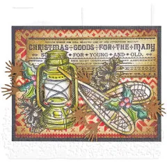 Tim Holtz Cling Stamps - Christmas Blueprint 5