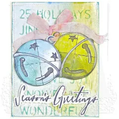 Tim Holtz Cling Stamps - Christmas Blueprint 5