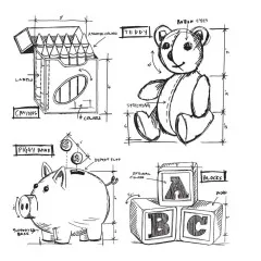 Cling Stamps Tim Holtz - Childhoud Blueprint
