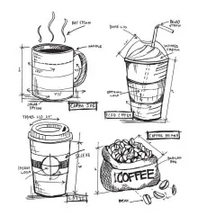 Cling Stamps by Tim Holtz - Fresh Brewed Blueprint