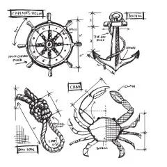 Cling Stamps Tim Holtz - Mariner Blueprint