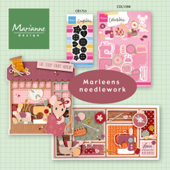 Marianne-Design-Übersicht Marleens Needlework mit CR1753, COL1598 und zwei Mäuse-Karten