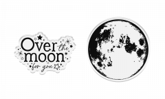 Clear Stamp & Cutting Die - Cosmic Collection - Over the Moon