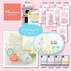 Clear Stamps - Silhouette Art Oval Frame