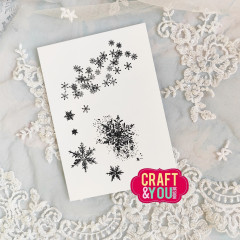 Craft and You - Clear Stamps - Snowflakes