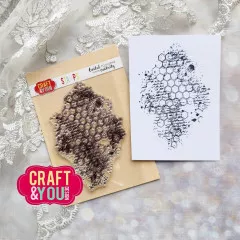 Craft and You - Clear Stamps - Honeycomb