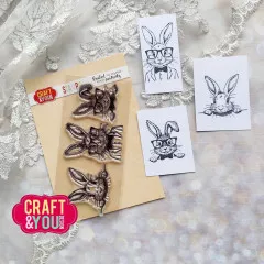 Craft and You - Clear Stamps - Funny Bunnies