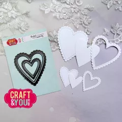 Craft and You - Cutting Dies - Biscuit Frame Hearts