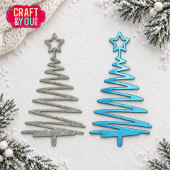 Craft and You - Cutting Dies - Christmas Tree Zig Zag