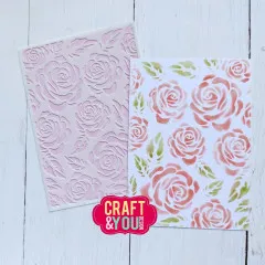 Craft and You - Stencil - Big Roses